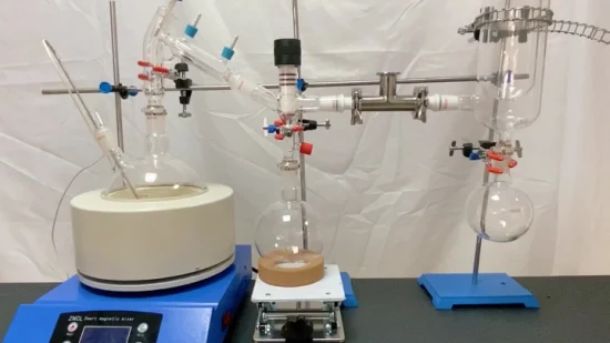 5 10 20 50 litros vidro de caminho curto extração de óleo vácuo laboratório aparelho de destilação molecular de caminho curto